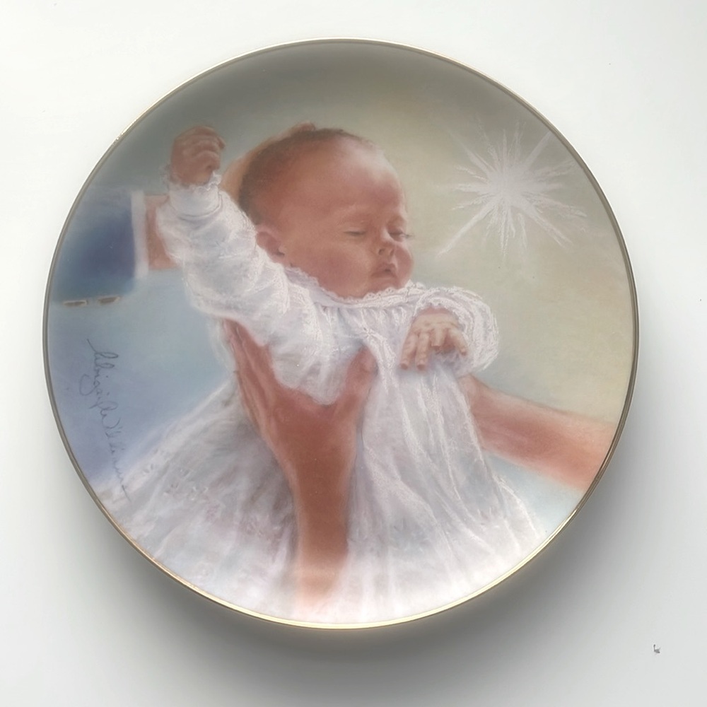1987 The Christening Decorative Collectible Keepsake Plate by Abbie Williams